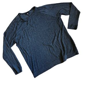 Charcoal Mossimo Zipper-Detail Shoulder Crewneck Sweatshirt Sweater GUC XXL